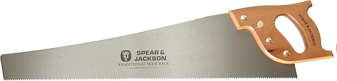 Spear & Jackson 9515K 24" x 7pts Traditional Skew Back Saw, Brown and Silver