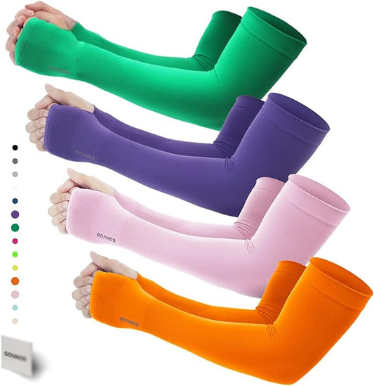 GOUNOD Gardening Sleeves to Cover Arms for Women with Thumb Holes-Sun Protection SPF Cooling Driving UV Blocking