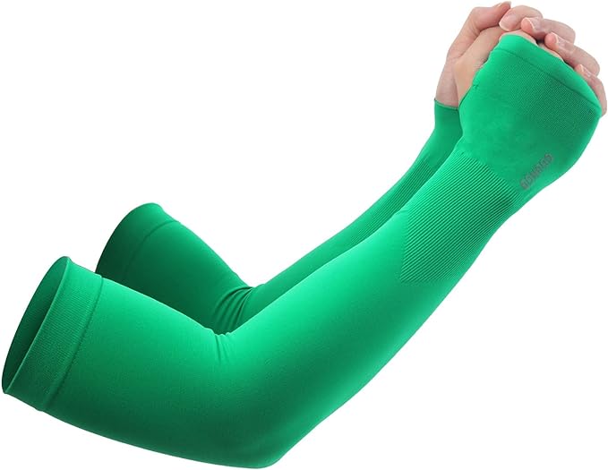 GOUNOD Sun Protection Cooling Arm Sleeves with Thumb Holes - Gardening Outdoors Sports Workouts Sunscreen Arm Sleeves