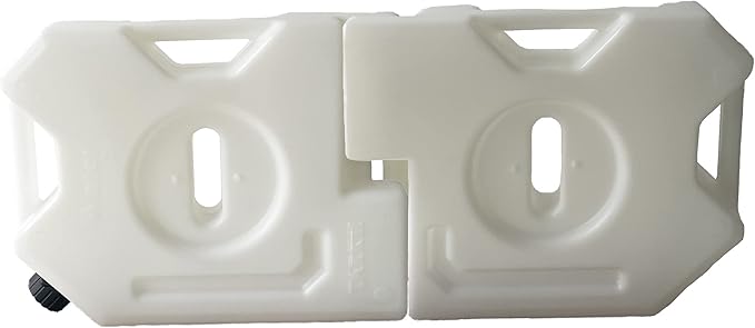 2-Gallon Water Container, White Water Can for Vehicles, Portable Water Tank (2 pcs)
