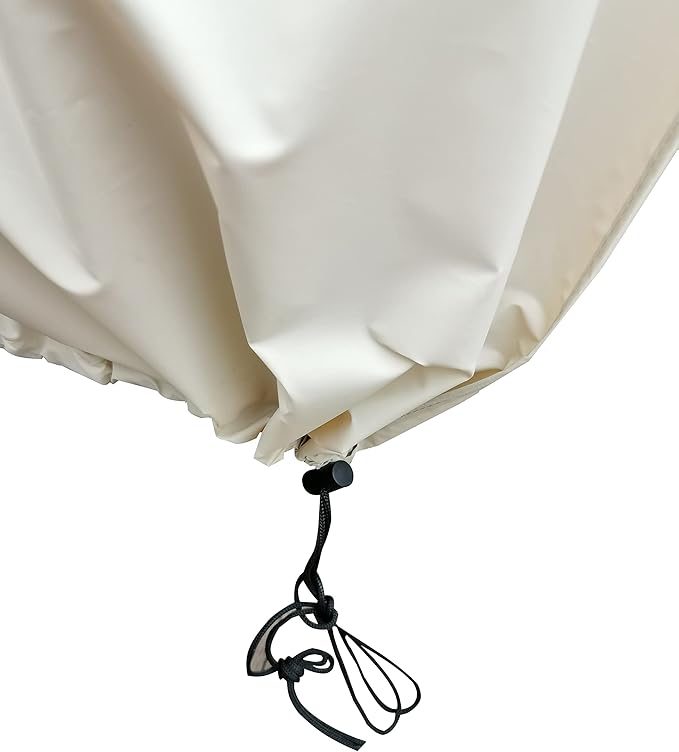 ATYARD 1pcs Folding Chair Cover Outdoor Folding Chair Protector Waterproof and UV Resistant, Black 33"(W) x39(H) Beige