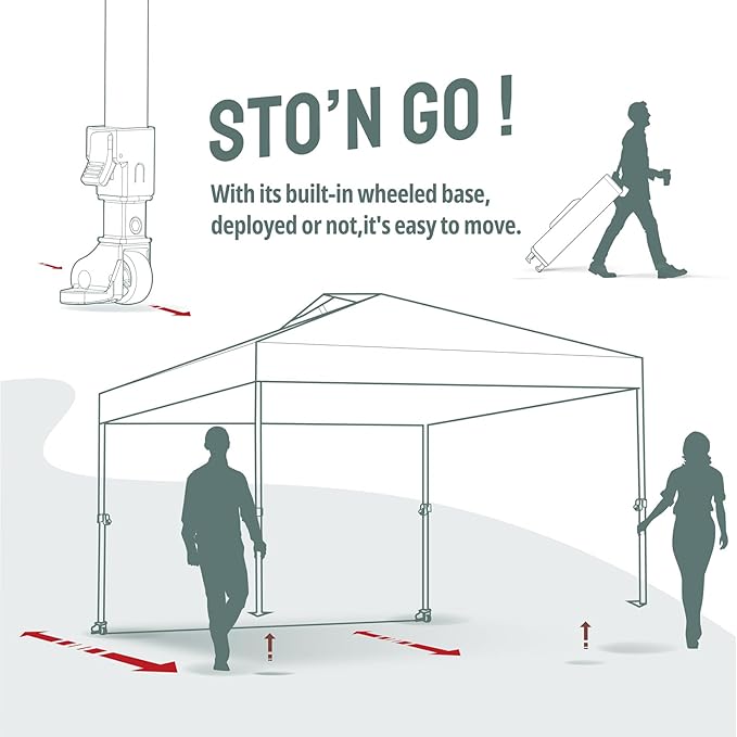 CROWN SHADES 12x12 Pop Up Canopy Tent Instant Commercial with 150D Silver Coated Fabric Including 1 Removable Sidewall, 4 Ropes, 8 Stakes, Weight Bags, STO 'N Go Bag, Grid Grey