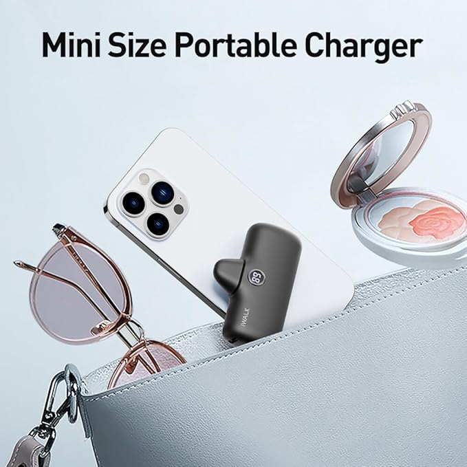 iWALK USB-C Portable Charger for iPhone 15/16, Mini 20W 4,800mAh Wireless Power Bank Fast Charging Travel Battery Pack Compatible with iPhone 16/15/15 Plus/15 Pro/15 Pro Max, Andriod Phone Samsung