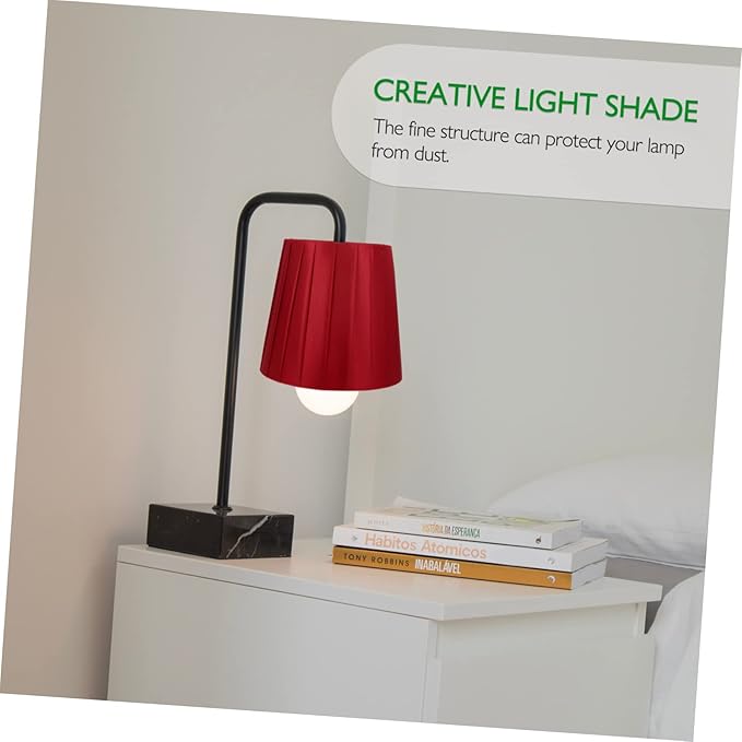 1pc Decorative Cloth Lampshade Clip Bulb Light Cover for Home Decor Elegant and Accessory for Chandelier Table Floor and Wall Lamps Wine Design
