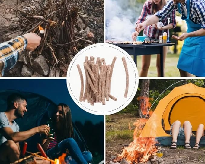 Fire Starter Kit – 6 Magnesium Shaving Packs + Waterproof Windproof Matches in Metal Tin – Emergency Fire Making Kit for Camping, Hiking, Survival, Prepping