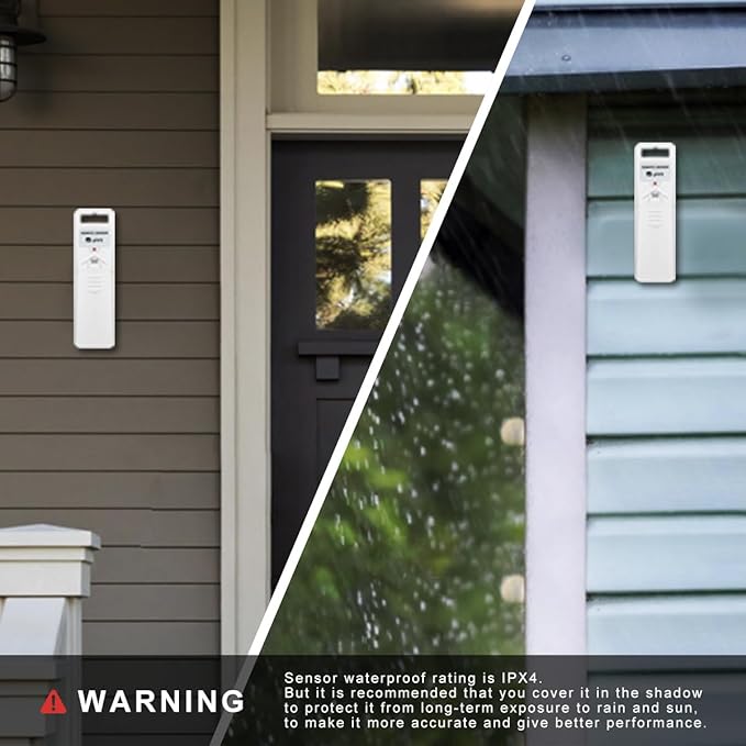 Indoor Outdoor Thermometer Hygrometer Wireless Weather Station, Temperature Humidity Monitor Battery Powered Inside Outside Thermometers with 330ft Range Remote Sensor(Blue)