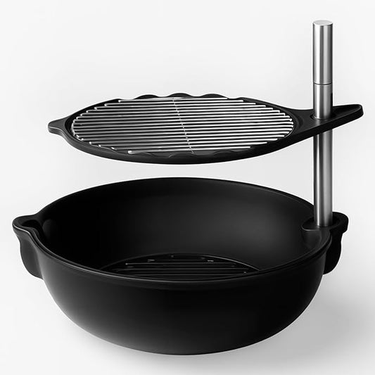 Bola Traveler | Completely Adjustable & Rotatable Tabletop-Safe Charcoal BBQ Grill (Black)