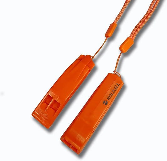 Emergency Safety Whistle with Lanyard, Loud Pea-Less Whistles for Boating Kayaking Life Vest Survival Rescue Signaling.