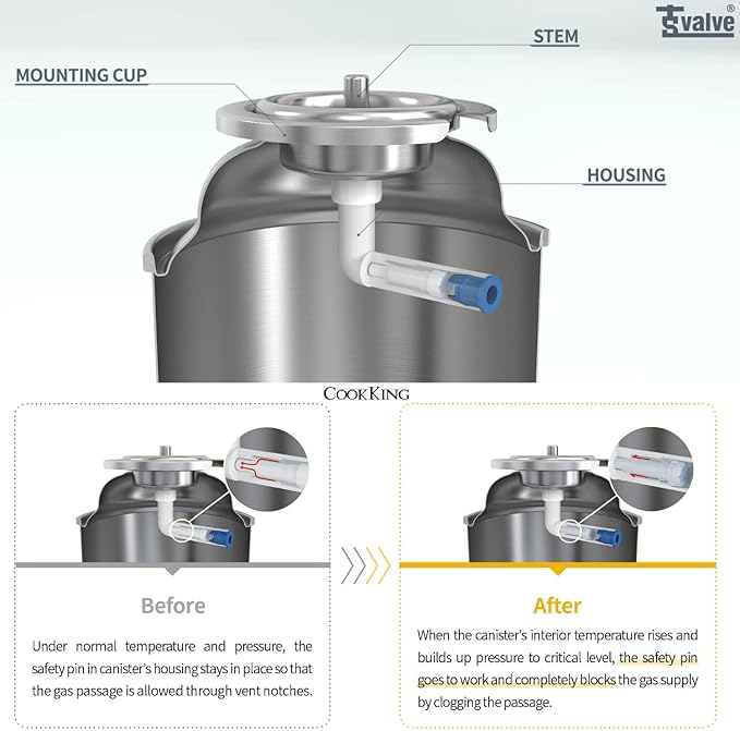 8oz Butane Fuel Canisters Cylinders with Dual Safety System for Portable Gas Stove, Camping Stoves, Gas Burners, UL Listed, Made in Korea (4 Pack)