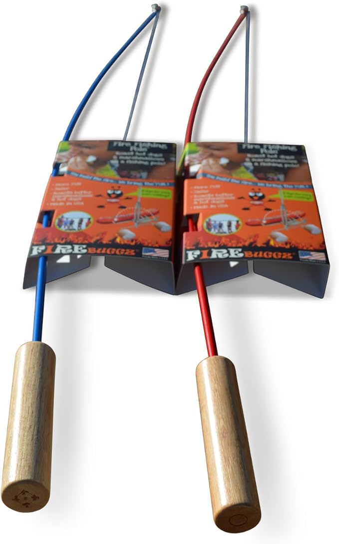 Campfire Roasting Sticks – Smore Sticks & Hot Dog Skewers for Fire Pit Cooking – Camping Essentials & Must Haves Campfire Accessories for Family Fun Outdoors