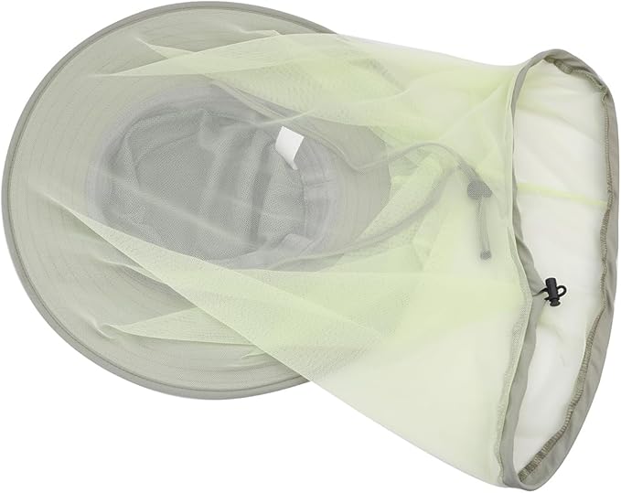 Fishing Hat Sun Protection Hat Mosquito Head Net for Outdoors Bucket Hat with Hidden Net Mesh