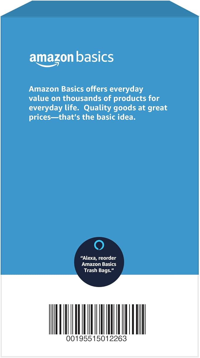Amazon Basics Multipurpose Drawstring Trash Bags, 30 Gallon, 50 Count (Previously Solimo) (Pack of 2)