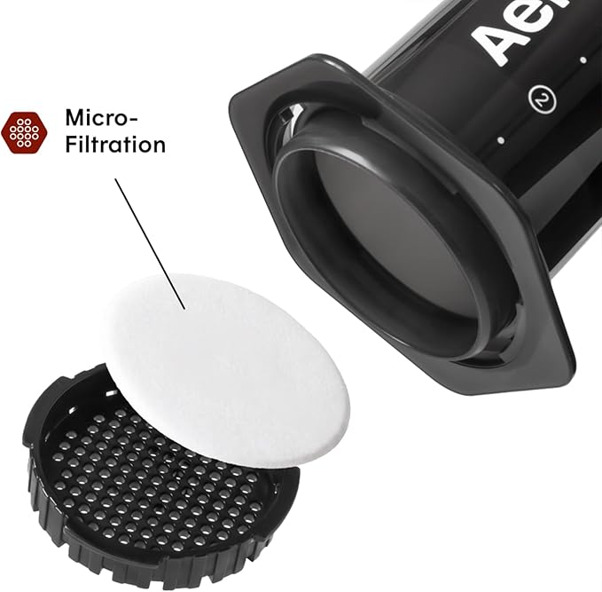 AeroPress Original XL Coffee Press – 3 in 1 brew method combines French Press, Pourover, Espresso. Full bodied, smooth coffee w/out grit or bitterness. Small portable coffee maker for camping & travel