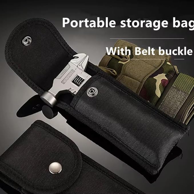 MALOM 18-in-1 Upgraded adjustable Hammer, Stainless Steel multitool Pliers with Replaceable Tungsten Wire Cutters, Bottle Opener, Nylon Sheath, Ideal for Camping, Survival, Hunting (Black)