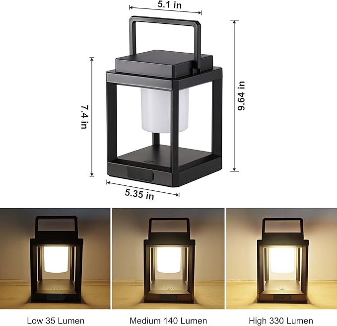 Solar Lantern Outdoor Table Lamp: Portable Hanging LED Lights - Waterproof Decorative Lights for Patio Camping