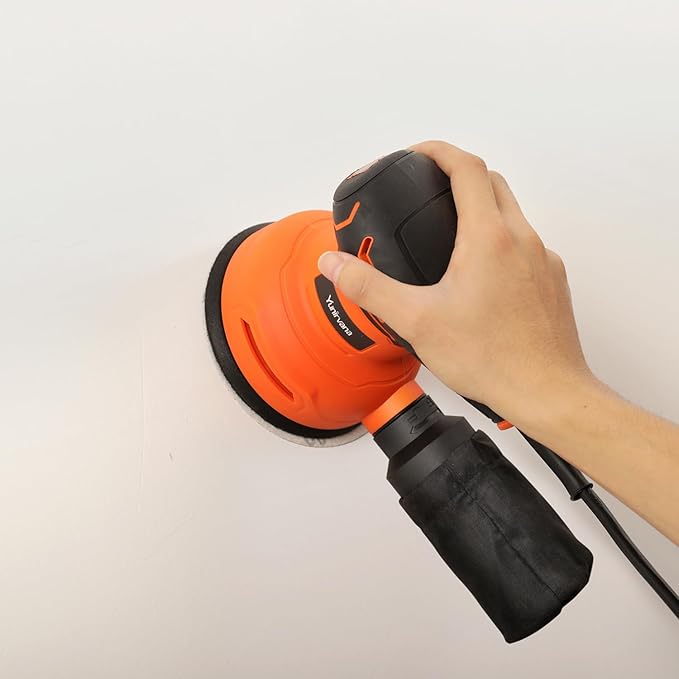 5-Inch Orbital Sander, 2.5 Amp Motor, 15 Pcs Sanding Disc Set, 6-Speed Control (6000-12000 OPM), Efficient Dust Collection for Superior Sanding and Polishing