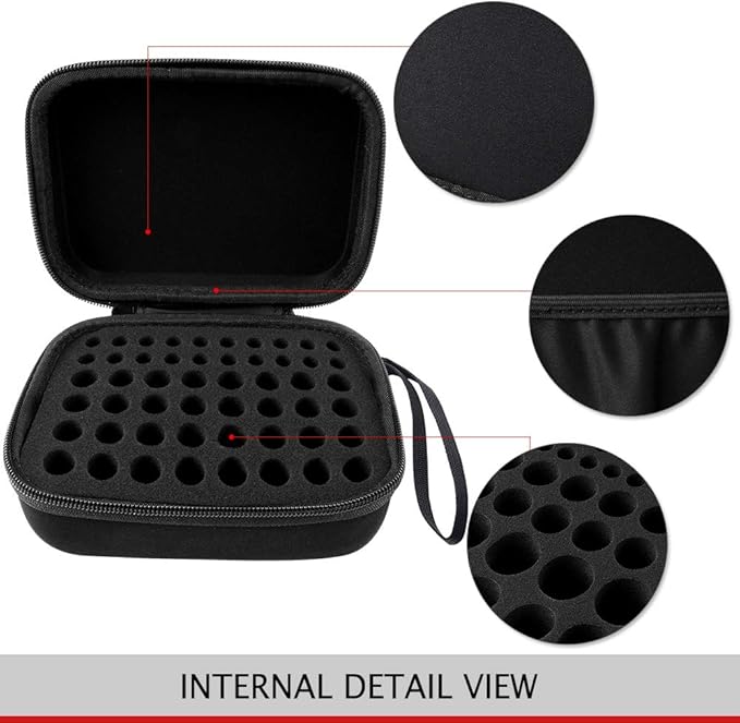 COMECASE Hard Battery Organizer Storage Box Carrying Case Bag - Holds 32 x AA, 20 x AAA, Total 52 Batteries [Tester Not Included]