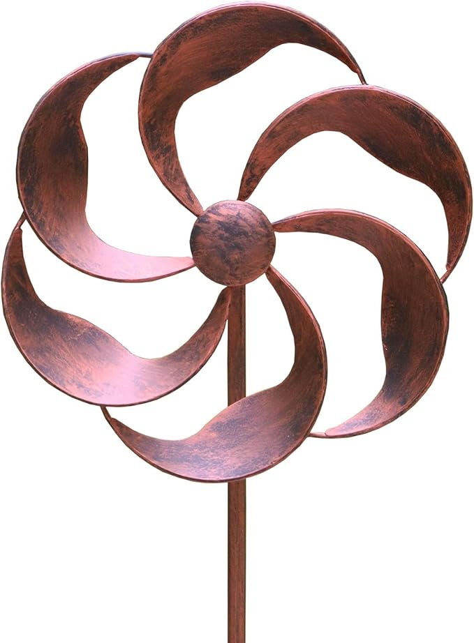 360 Degree Swivel Metal Wind Spinner Single Blade Willow Leaves Classic Outdoor Decor for Garden Patio Lawn Yard 48x10 Inches