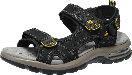 CAMEL CROWN Men's Leather Sandals for Hiking Walking Beach Treads Water Athletic Outdoor with Premium Air Cushion | Waterproof