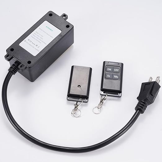 220V Automatic Remote Vacuum Switch, KTNNKG Wireless Outlet for High Power Dust Collector Tools, 5s/10s Delay Off Autoswitch,20A/60Hz/3600W