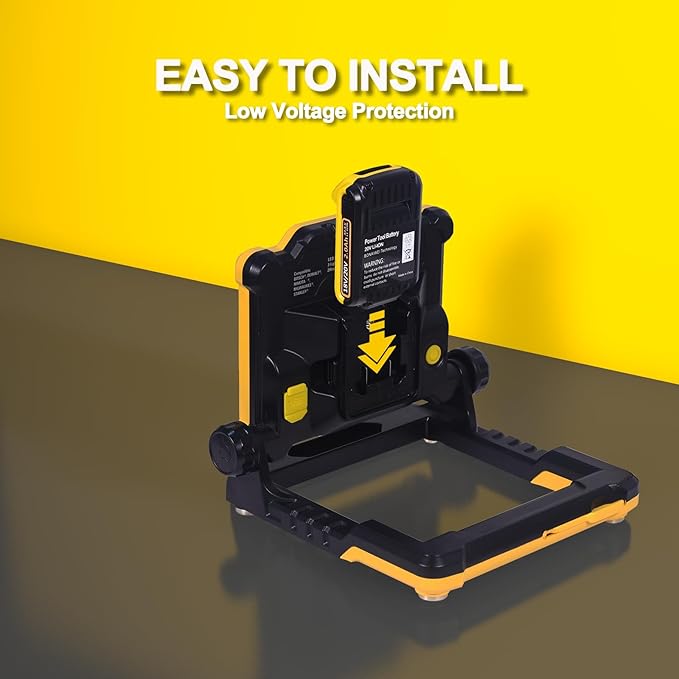 4000Lumens Work Flood Light Cordless, Magnetic Portable Led Work Lights for Job Sites Lighting, Compatible for Makita, Dewalt 20V, Milwaukee 18V m18 Lithium Tool Battery, Blue