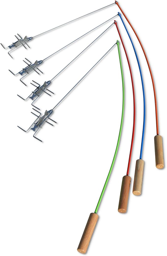 Campfire Roasting Sticks – Smore Sticks & Hot Dog Skewers for Fire Pit Cooking – Camping Essentials & Must Haves Campfire Accessories for Family Fun Outdoors