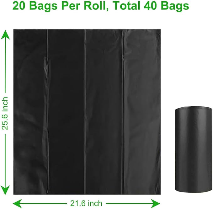 40 PCS Portable Toilet Bags for Camping, Biodegradable Porta Potty Bags - 8 Gallon Thickened Waste Bags Fit for 5 Gallon Bucket, Camping Poop Bag, Trash Bags for Home Boating Travel Outdoor