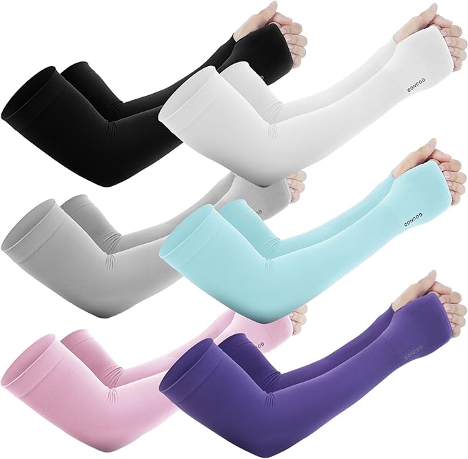 GOUNOD Gardening Sleeves to Cover Arms for Women with Thumb Holes-Sun Protection SPF Cooling Driving UV Blocking