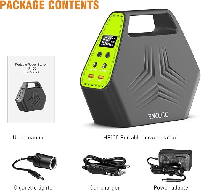 Portable Power Station 97Wh Solar Generator 26400mAh Power Bank with AC Outlet 110V Battery Charger for Home Use Outlet Battery Pack for Camping Emergency