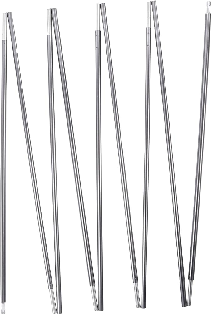 Preassembled Tent Poles Replacement, Gray 7001 T6 Heated Aluminum Tent Poles 1 Pole Pack