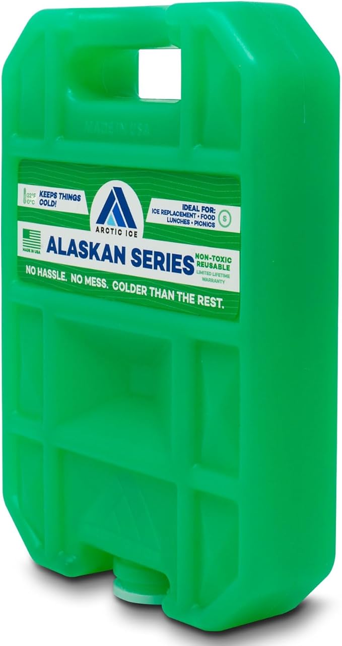 Arctic Ice Alaskan Series Long Lasting Reusable Ice Pack - Freezes at 32° Fahrenheit - Keeps Food & Drinks Cool Without The Risk of Freezing