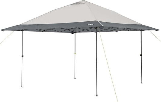 CORE 13 FT x 13 FT Instant Pop Up Canopy Tent | Portable Straight Leg Outdoor Gazebo Shelter with Wheeled Carry Bag | Perfect for Camping, Beach, Picnic, Backyards, BBQ, Tailgate, Patio and Party