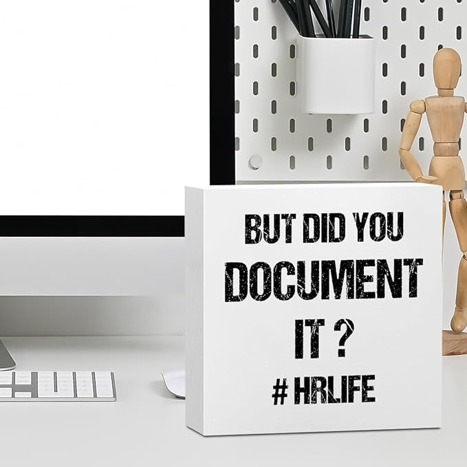 Funny Desk Decor Rustic Office Supplies White Wooden Box Sign But Did You Document It Novelty Boss Coworker HR Gifts Office Organizer Farmhouse Wood Plaque Cubicle Accessories Home Shelf Decorations