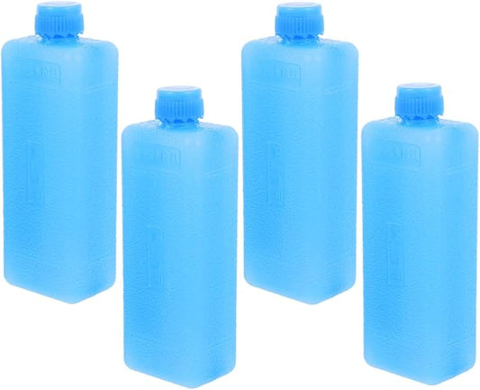 BESPORTBLE Ice Packs for Coolers, 4Pcs Reusable Ice Blocks Cooler Freezer Blocks for Lunch Boxes, Camping, Picnics, Beach, Fishing, Outdoor Sports (4.48x1.56x1.2in)