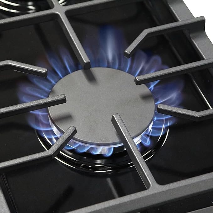 48 inch Pro-Style Natural Gas Range or Liquid Propane Gas Range with 6 Burners & 1 Griddle Cooktop, Double 4.6 cu. ft. and 2.2 cu. ft. Oven, in Stainless Steel - KOS-48RG03M (Black)