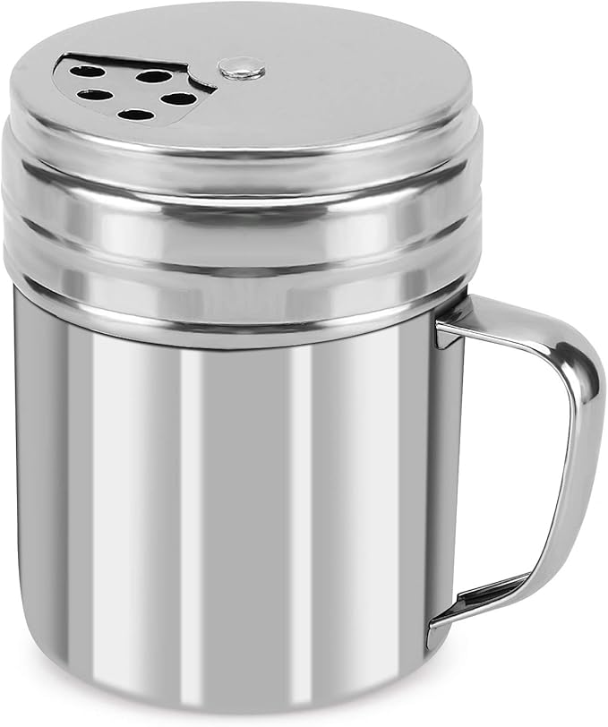 Accmor 9oz Salt and Pepper Shakers with Adjustable Pour Holes, Stainless Steel Dredge Shaker, Seasoning Spice Shakers for Salt Pepper Cinnamon Sugar Flour