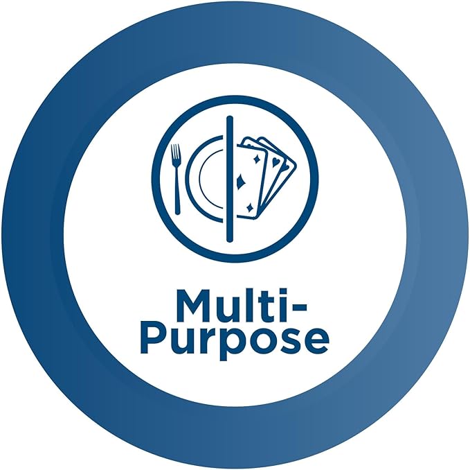 COSCO XL 36" Fold-in-Half Card Table w/Handle, White, Indoor & Outdoor