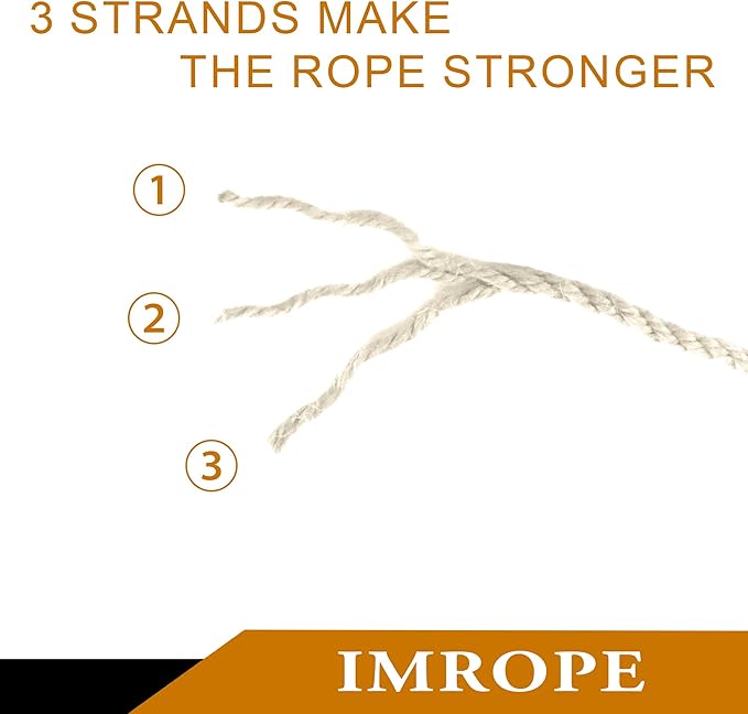 4mm x 300 Feet White Jute Rope, Twine for Gardening Tomato Climbing Plant Tie Floristry Crafts Gift Wrapping Packing Decor