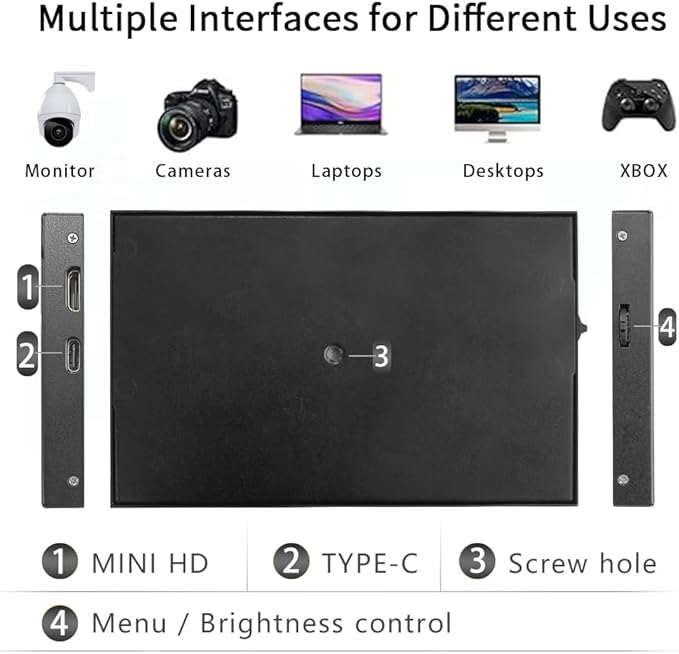 5inch WSVGA 1024 * 600 High Pixel Display 100% SRGB Without Touch Panel HDMI-Compatible Module for Raspberry pi 3/3B/3B+/4/4B Orange pi Banana pi MINI PC