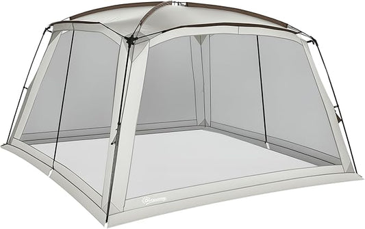 Outsunny 12' x 12' Screen House Room, UV50+ Screen Tent with 2 Doors and Carry Bag, Easy Setup, for Patios Outdoor Camping Activities