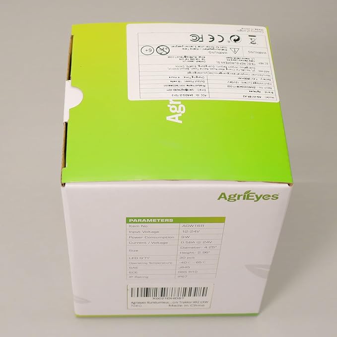 Agrieyes Remote Control Beacon Light, Rechargeable Wireless Flashing Lights, 12-30V Amber Strobe Lights for Golf Cart Magnetic, Safety Warning Caution Lights for Trucks, Construction