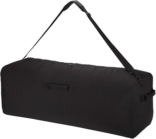 42 Inch Canvas Duffel Bag 150L Extra Large Luggage Duffle for Travel Sport and Camping - Black