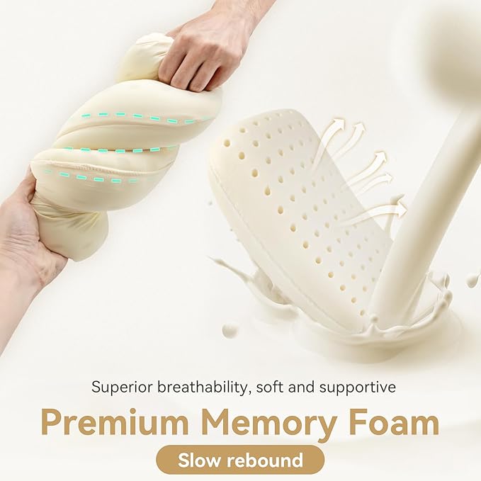 HIKEMAN Camping Memory Foam Pillow - Ultralight Travel Backpacking Ergonomic Pillow with Removable Cover,Neck Lumbar Support for Outdoor Camp,Sport,Hiking,Backpacking Sleep (Grey)