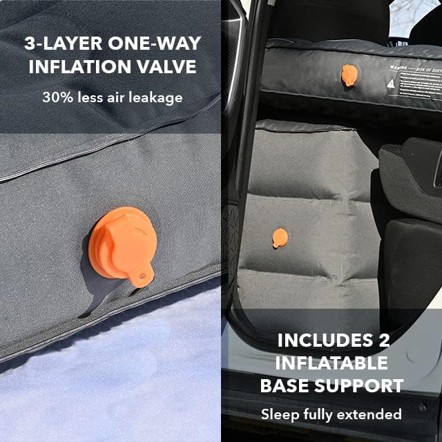 D-Hive SHORTENED LENGTH - Unbeatable Durability SUV Air Mattress for Car Camping, Durable Extra Thick 300D Oxford Fabric, Quick Easy Set-Up w/Electric Pump, Car Bed Mattress with Base Extenders 180 cm