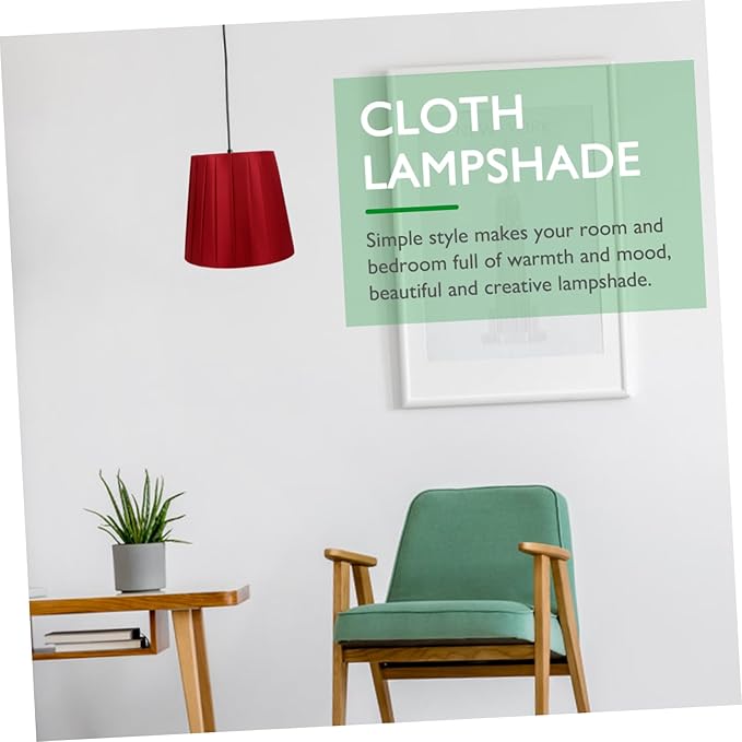 1pc Decorative Cloth Lampshade Clip Bulb Light Cover for Home Decor Elegant and Accessory for Chandelier Table Floor and Wall Lamps Wine Design