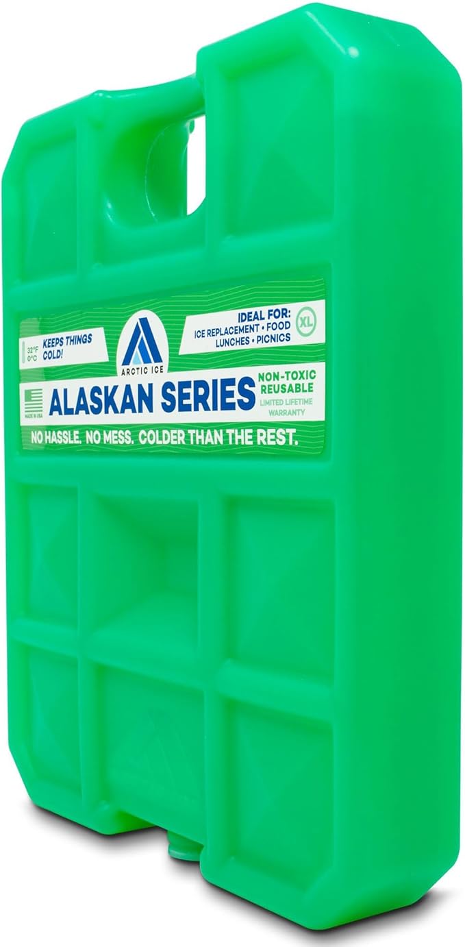 Arctic Ice Alaskan Series Long Lasting Reusable Ice Pack - Freezes at 32° Fahrenheit - Keeps Food & Drinks Cool Without The Risk of Freezing