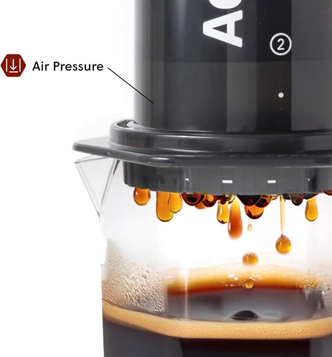 AeroPress Original XL Coffee Press – 3 in 1 brew method combines French Press, Pourover, Espresso. Full bodied, smooth coffee w/out grit or bitterness. Small portable coffee maker for camping & travel