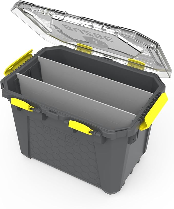 BUZBE Hive 13 Modular Gear Case, Waterproof and Airtight, Stackable Storage Bin with Dividers
