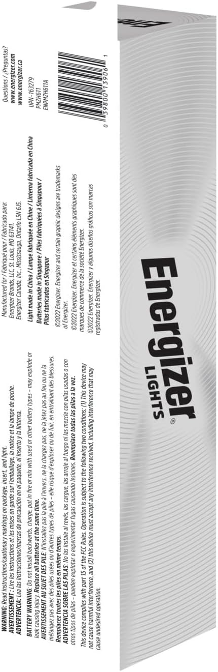 Energizer LED Flashlight Vision PRO, Ultra Bright 1000+ Lumens, IPX4 Water Resistant, Aircraft-Grade Aluminum LED Light, Rugged Metal Flash Light for Outdoors, Emergency Power Outage, Black