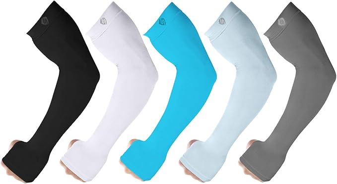 Arm Sleeves for Men Women UV Sun Protection Compression Arm Warmer Tattoo Cover Up, Sports Golf Cooling Sleeves